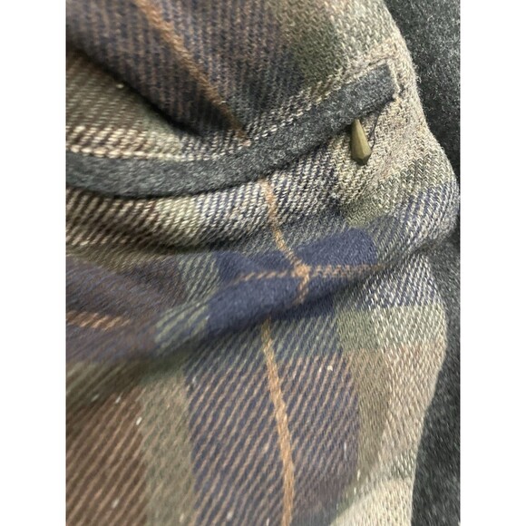 Vintage 90s LL Bean Duffle Coat Men Wool Hooded Toggle Jacket Gray Size small - Picture 11 of 16